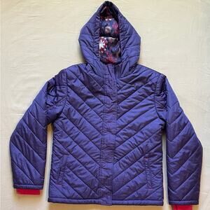 Slalom Purple and Pink Girls Hooded Ski Jacket Size XL 14/16